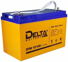 Аккумулятор для котлов и насосов 12В 100 А/ч  Delta DTM 12100L