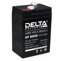 Аккумулятор 6В 4,5 А/ч Delta DT 6045