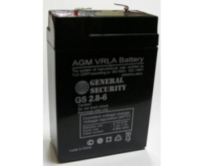 Аккумулятор 6В 2,8 А/ч GS General Security