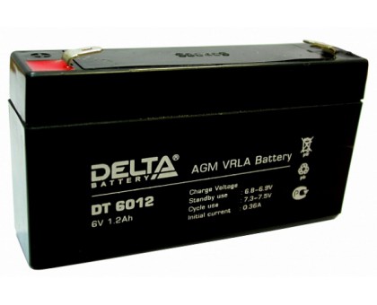 Аккумулятор 6В 1,2 А/ч Delta DT 6012