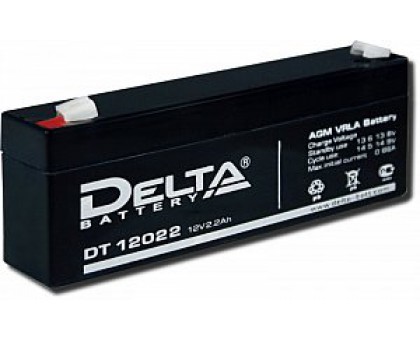 Аккумулятор 12В 2,2 А/ч Delta DT 12022